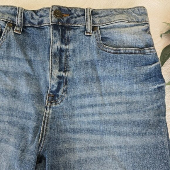 Eunina Women's Super High Rise Mom Jeans Size 15 Blue Denim Ankle Tyler Stretchy - Picture 3 of 14